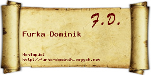 Furka Dominik névjegykártya